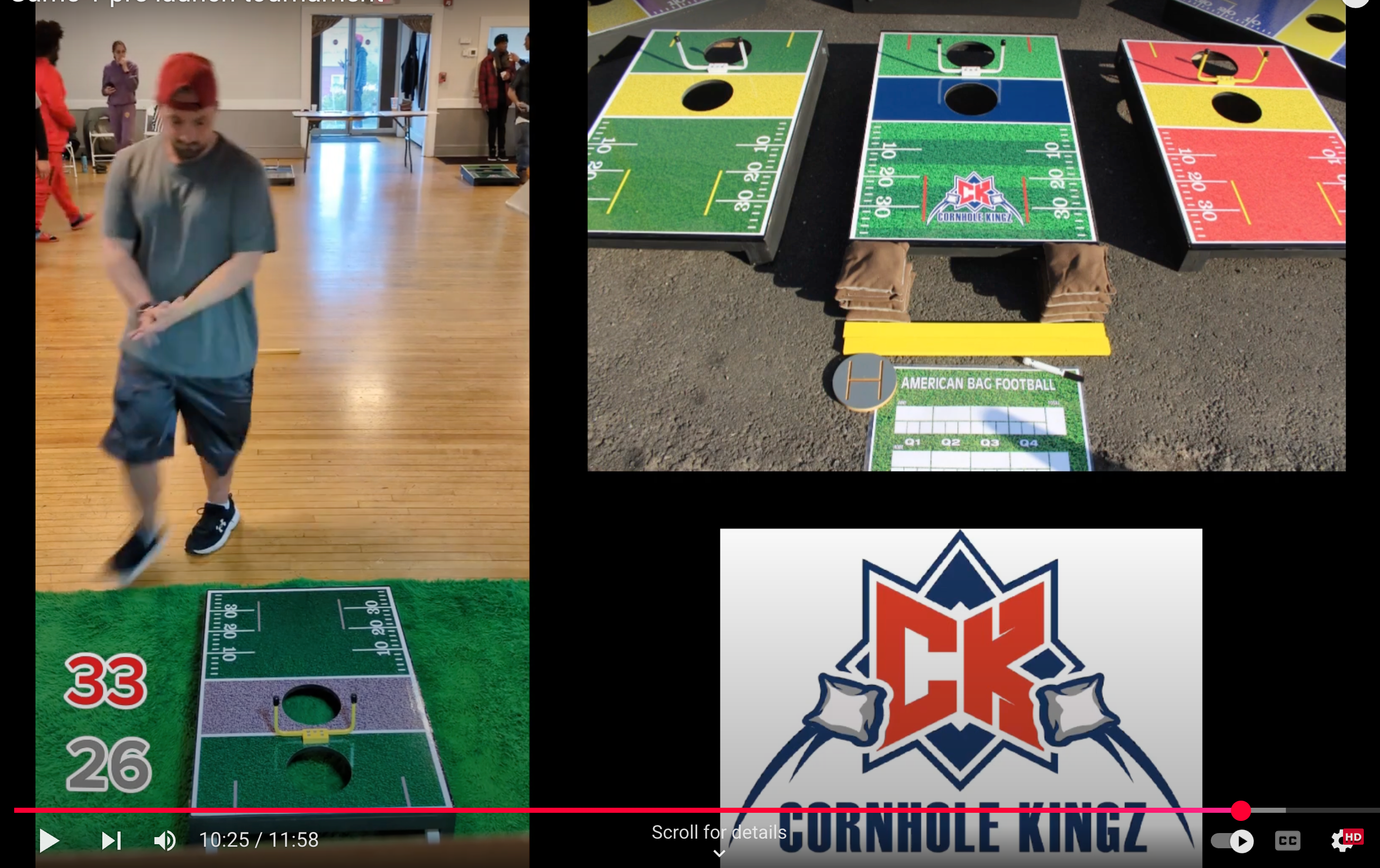 Load video: Cornhole kingz - American Bag Football